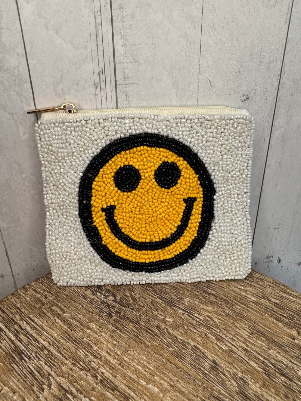 Beaded Coin Purse Smile Multicolor Wallet Travel Pouch Womens Accessories